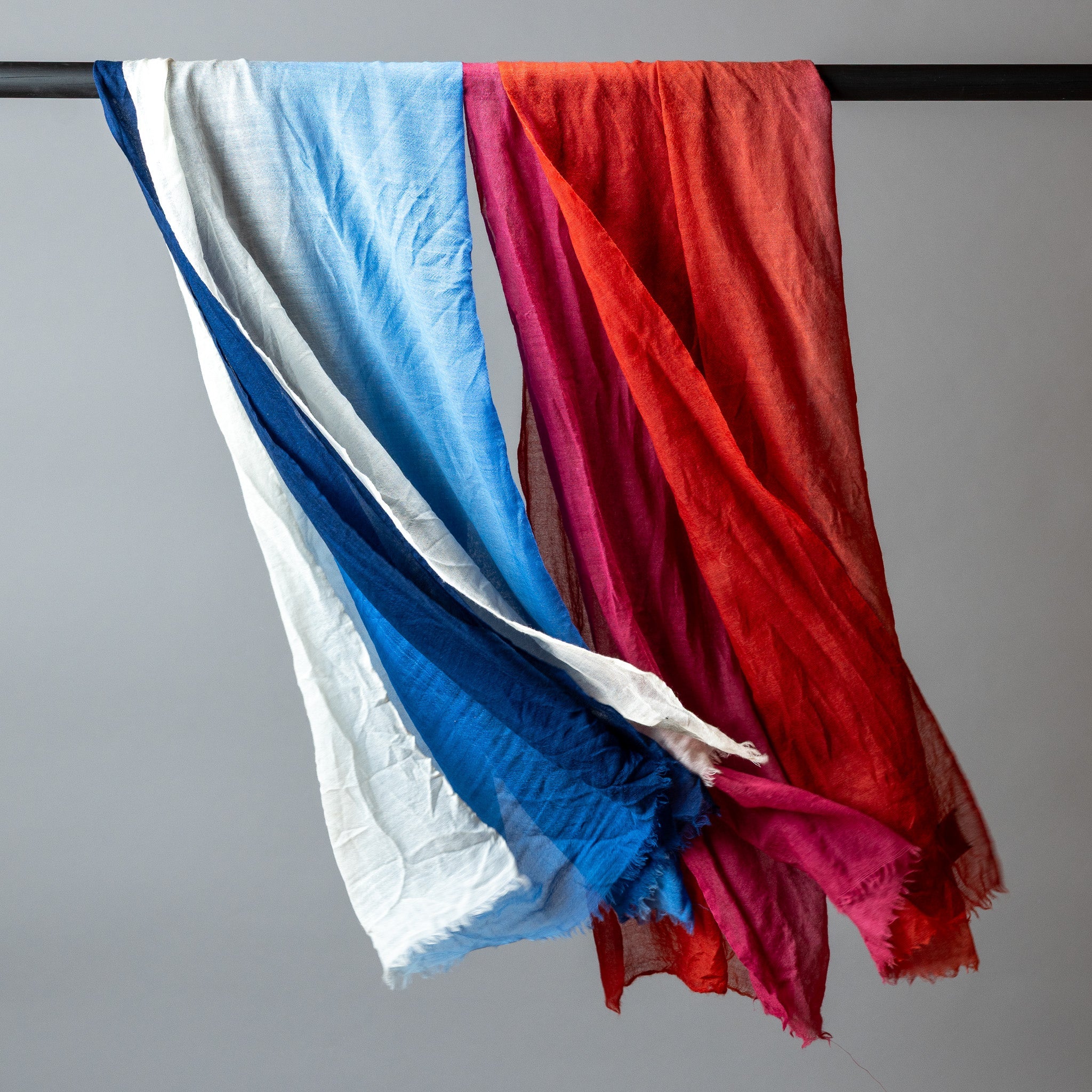 Our eco-friendly silk and wool scarfs