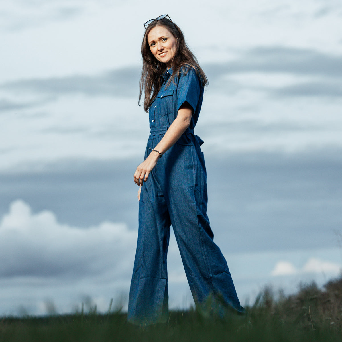Denim Overall - Short Sleeve