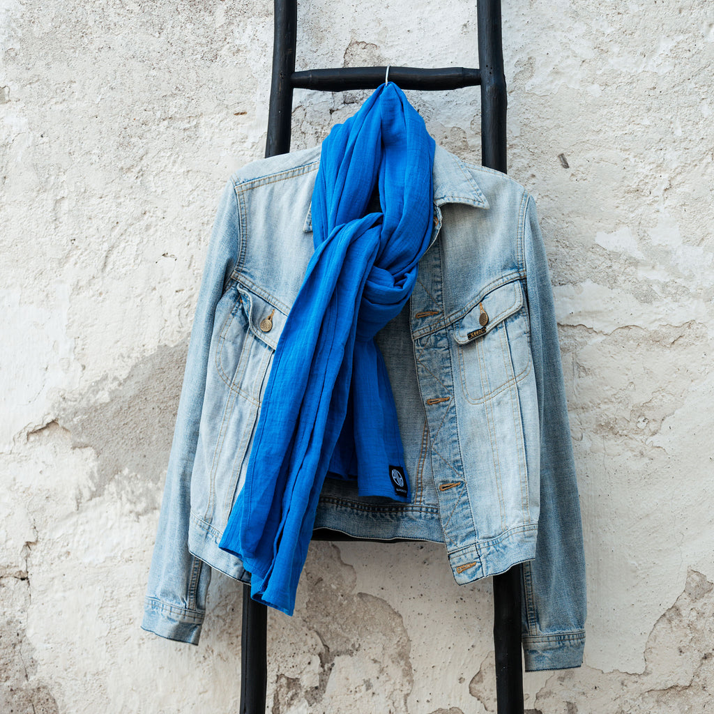 Cotton Scarf – Cobalt Blue