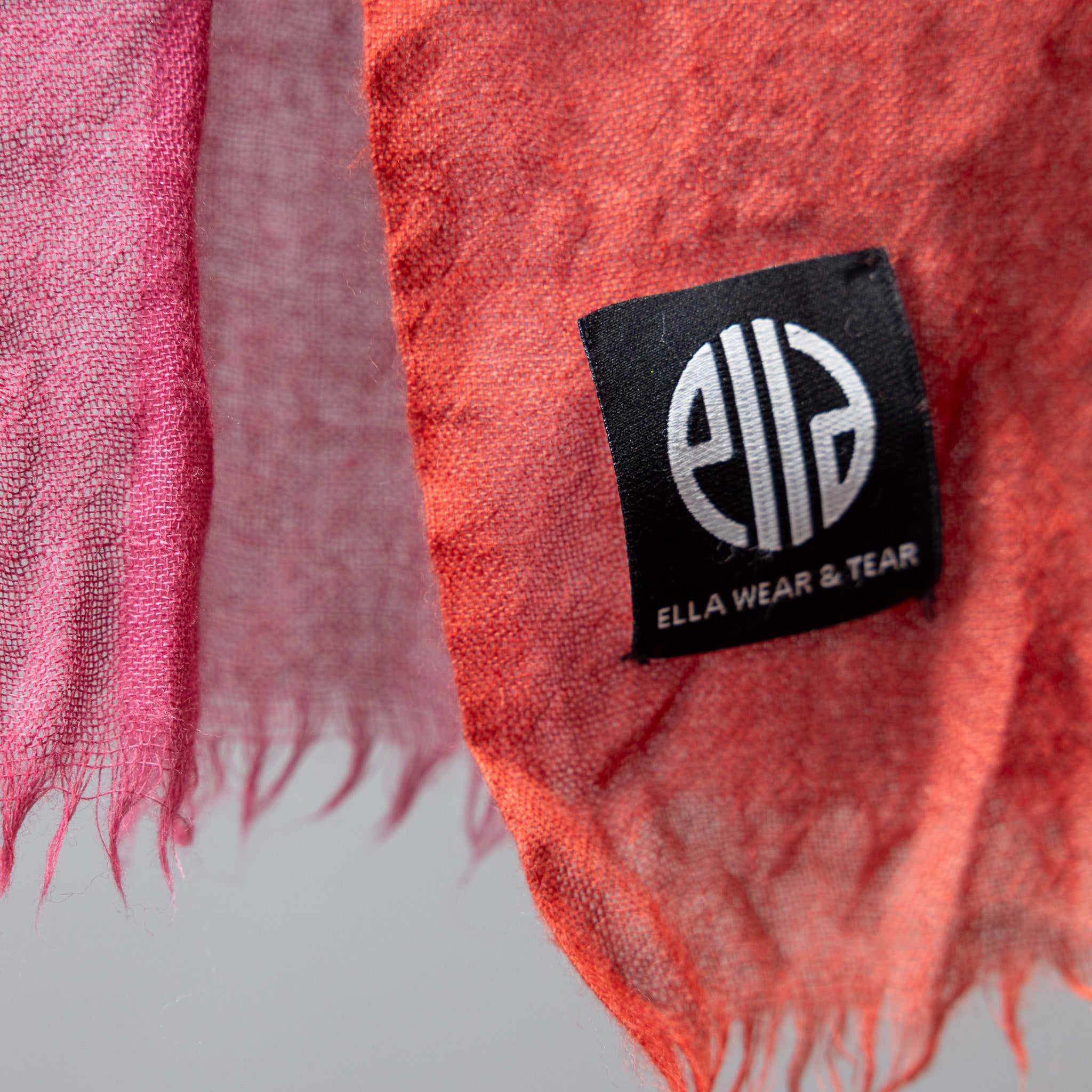 Silk & Wool Scarf – Pink & Orange