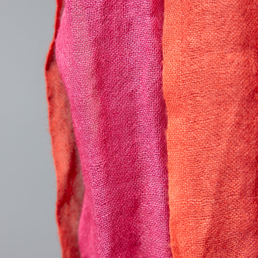 Silk & Wool Scarf – Pink & Orange