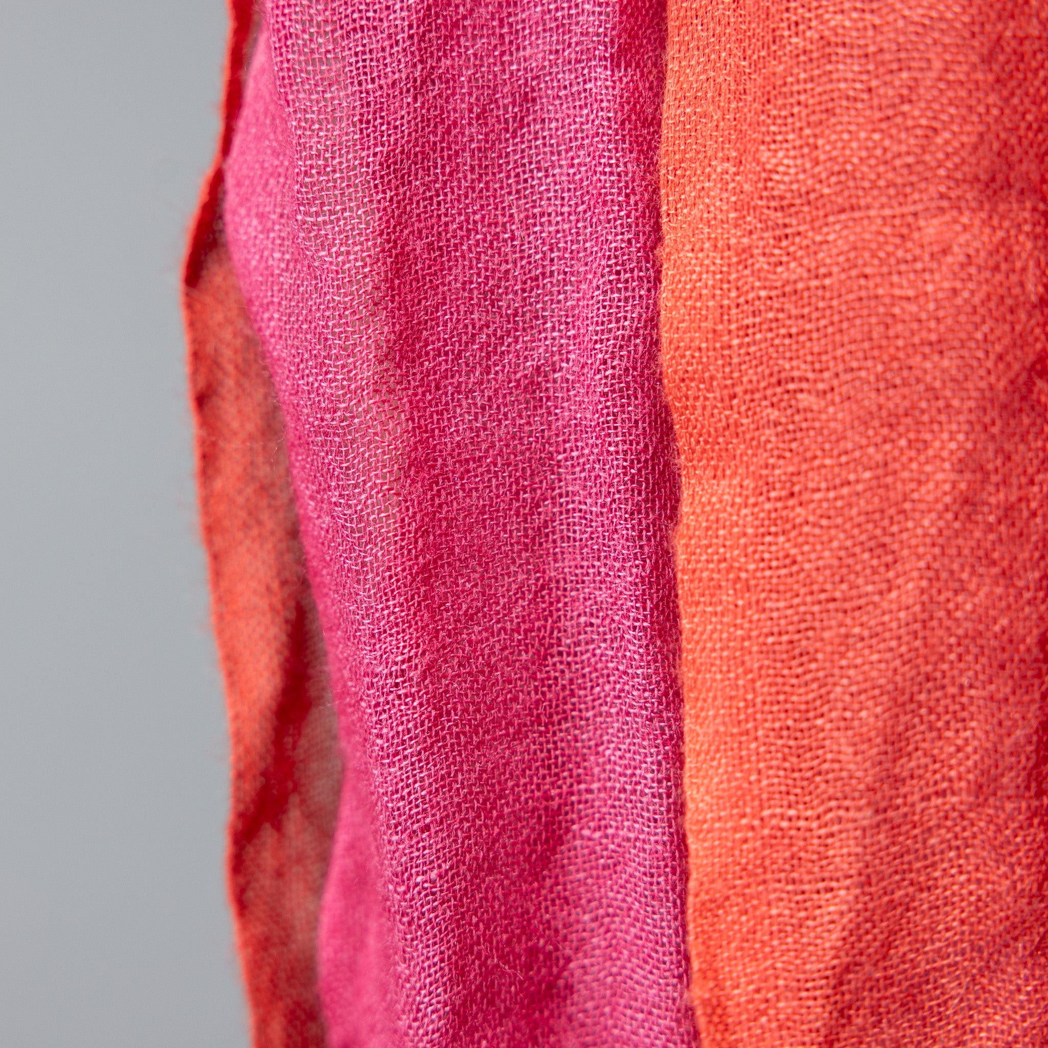 Silk & Wool Scarf – Pink & Orange